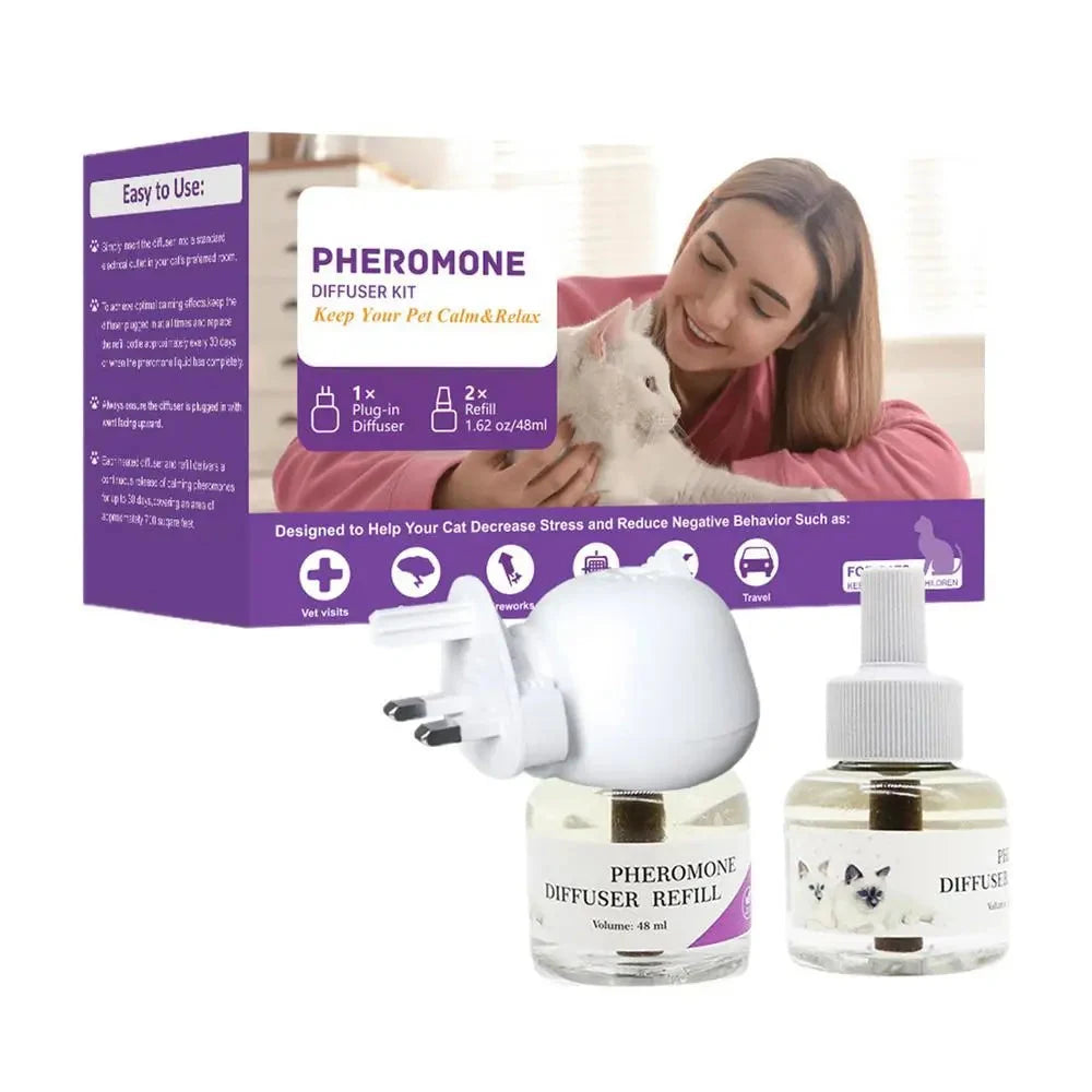 Cat Calming Pheromone Diffuser – Stress Relief Plug-In for Cats