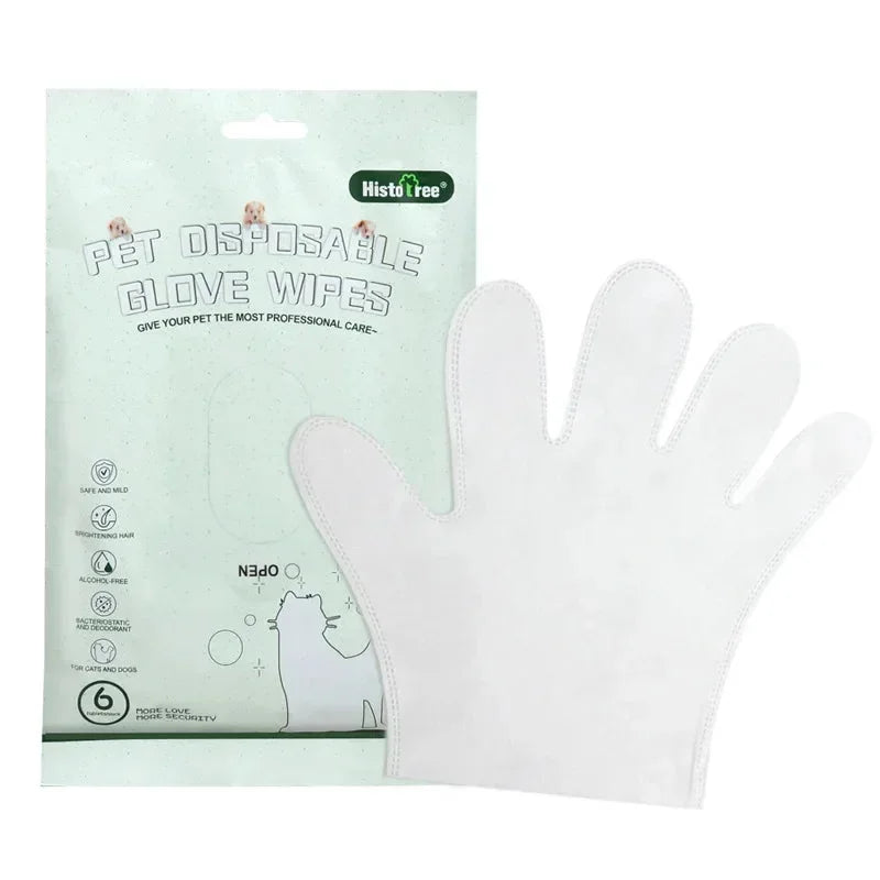 Rinseless Pet Cleaning Gloves — Natural Deodorizing Wipes for Dogs & Cats