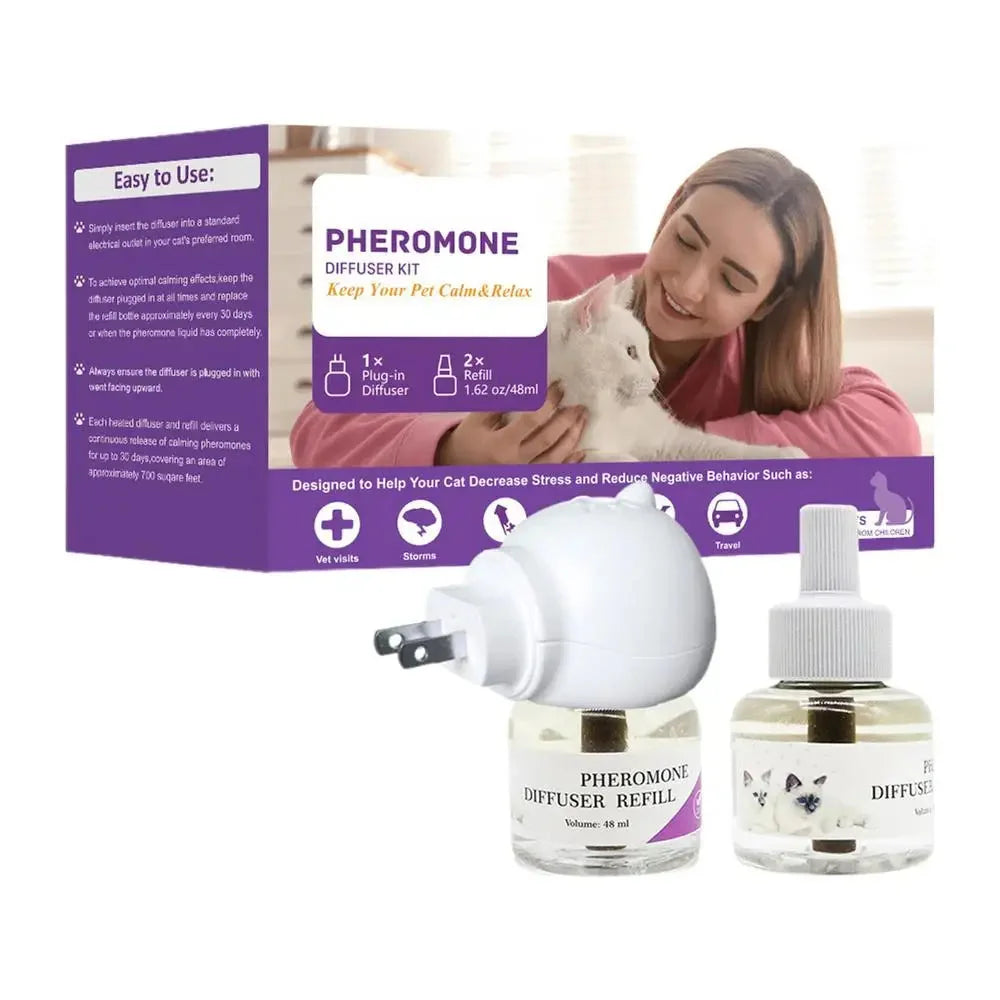 Cat Calming Pheromone Diffuser – Stress Relief Plug-In for Cats