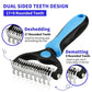 2-in-1 Pet Deshedding Brush for Dogs & Cats | Self-Cleaning Grooming Comb