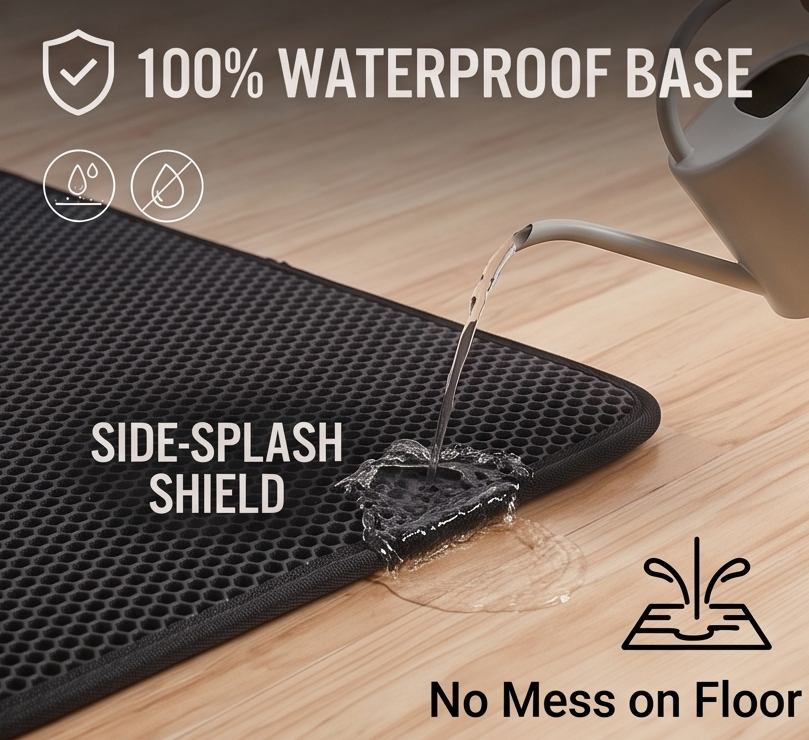 Pet's World Easy Clean EVA Cat Litter Mat – Waterproof & Non-Slip